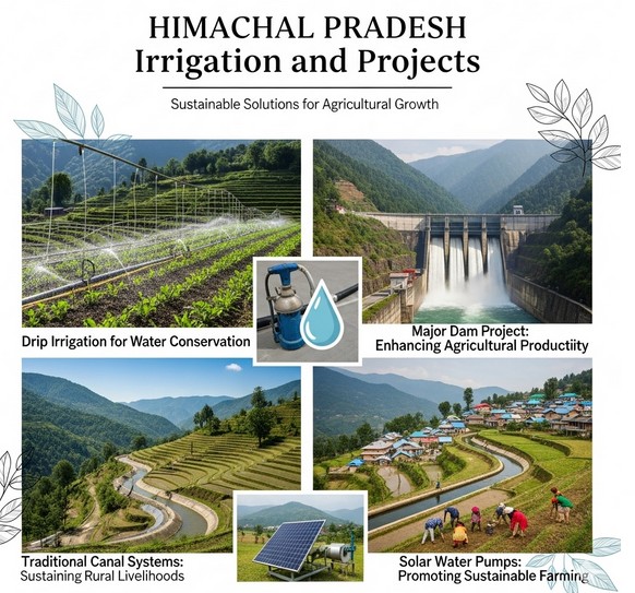 हिमाचल प्रदेश की अर्थव्यवस्था : सिंचाई व परियोजनाएं